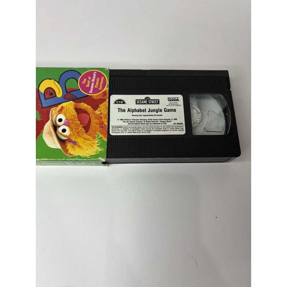 Sesame Street - The‎ Alphabet Jungle Game (VHS, 1998)